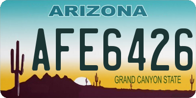 AZ license plate AFE6426