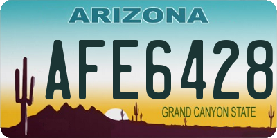 AZ license plate AFE6428