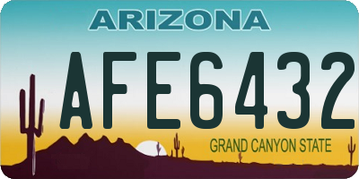 AZ license plate AFE6432