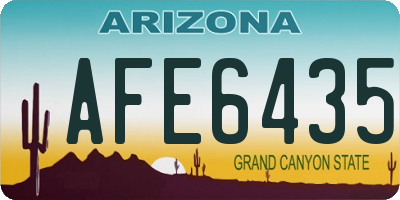 AZ license plate AFE6435