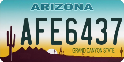 AZ license plate AFE6437