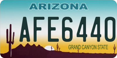 AZ license plate AFE6440