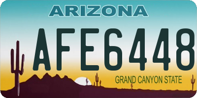 AZ license plate AFE6448