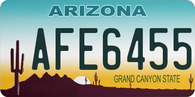 AZ license plate AFE6455