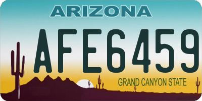 AZ license plate AFE6459