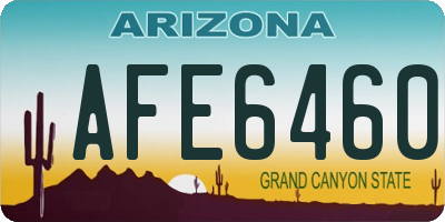 AZ license plate AFE6460