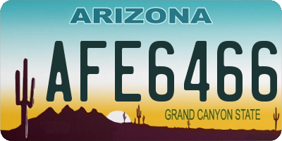AZ license plate AFE6466