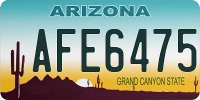 AZ license plate AFE6475