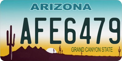 AZ license plate AFE6479