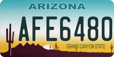 AZ license plate AFE6480