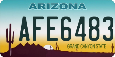 AZ license plate AFE6483