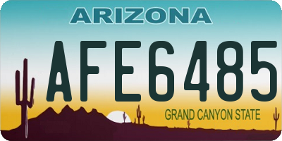 AZ license plate AFE6485