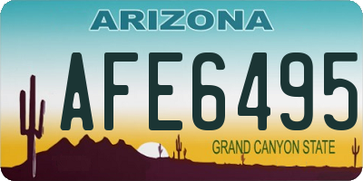 AZ license plate AFE6495
