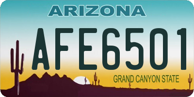 AZ license plate AFE6501