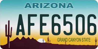 AZ license plate AFE6506