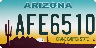 AZ license plate AFE6510