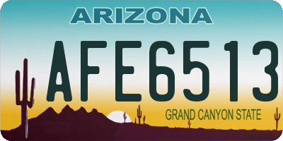 AZ license plate AFE6513