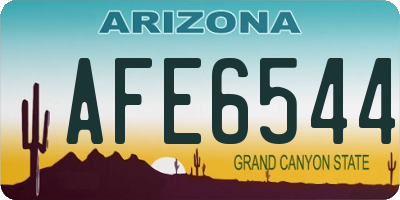 AZ license plate AFE6544