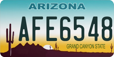AZ license plate AFE6548
