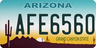 AZ license plate AFE6560