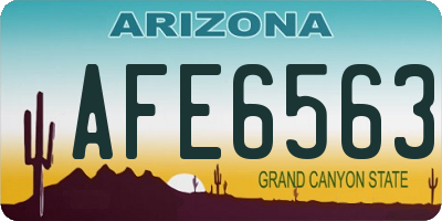 AZ license plate AFE6563
