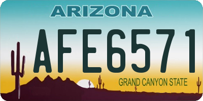 AZ license plate AFE6571