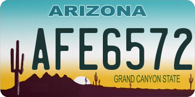 AZ license plate AFE6572