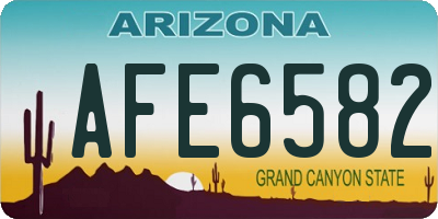 AZ license plate AFE6582