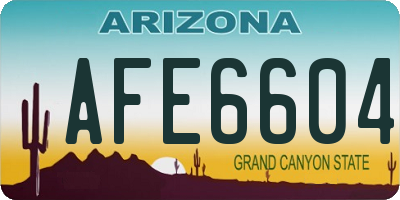 AZ license plate AFE6604