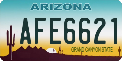 AZ license plate AFE6621