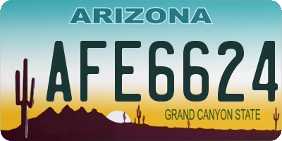 AZ license plate AFE6624