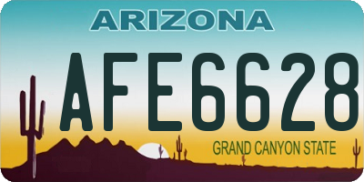 AZ license plate AFE6628