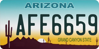 AZ license plate AFE6659