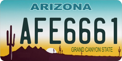AZ license plate AFE6661