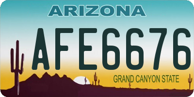 AZ license plate AFE6676