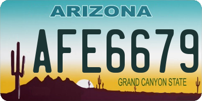 AZ license plate AFE6679
