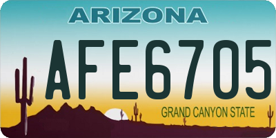 AZ license plate AFE6705