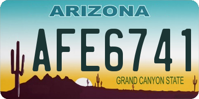 AZ license plate AFE6741