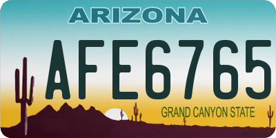AZ license plate AFE6765