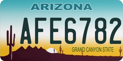 AZ license plate AFE6782