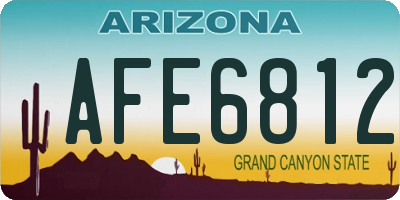 AZ license plate AFE6812