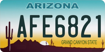 AZ license plate AFE6821