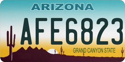 AZ license plate AFE6823
