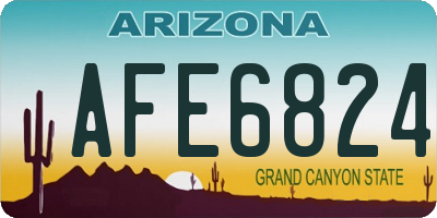AZ license plate AFE6824