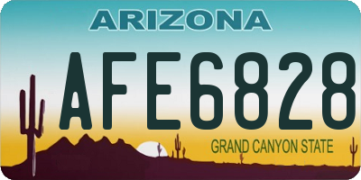 AZ license plate AFE6828