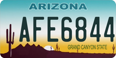 AZ license plate AFE6844
