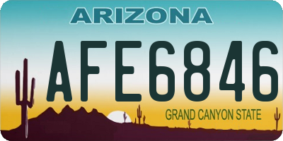 AZ license plate AFE6846