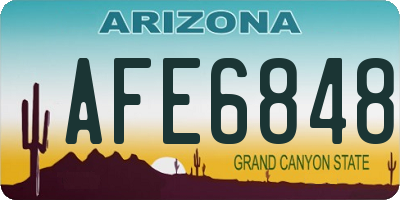 AZ license plate AFE6848