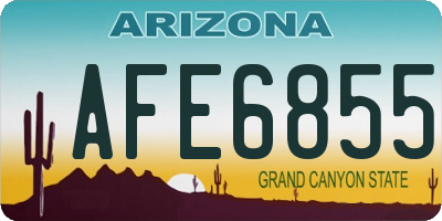AZ license plate AFE6855