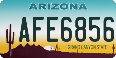 AZ license plate AFE6856